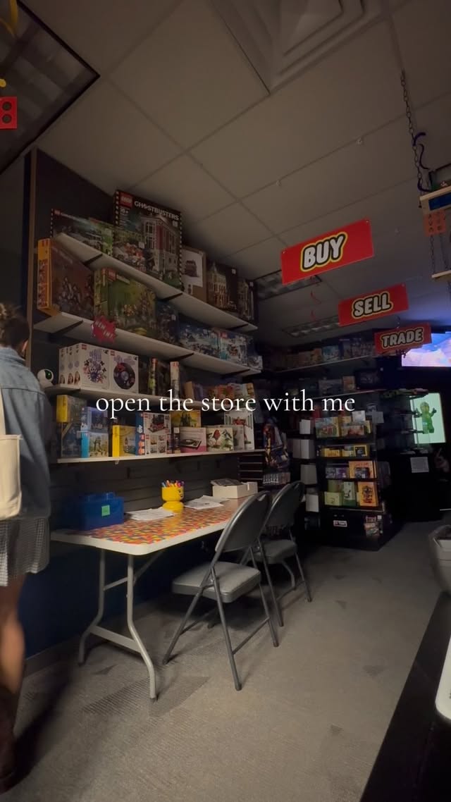 Inside Romo's Bricks as the shop opens for the day